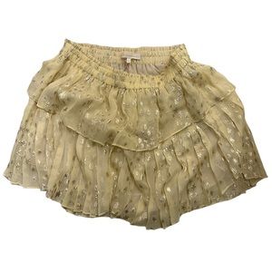 BRAND NEW WITH TAGS LOVESHACKFANCY LS002-506
Ruffle Mini Skirt SUNFLOWER COLOR